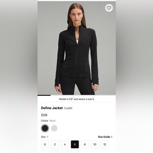 Lululemon Define Jacket Black Luon